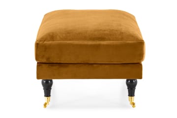 Andrew Fotpall Sammet - Amber/Mässing - Products - Möbler - Fåtölj & stolar - Pall & puff - Fotpallar