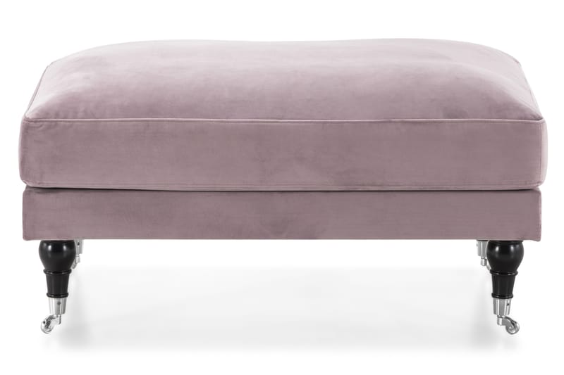 Andrew Fotpall Sammet - Lila/Krom - Products - Möbler - Fåtölj & stolar - Pall & puff - Fotpallar