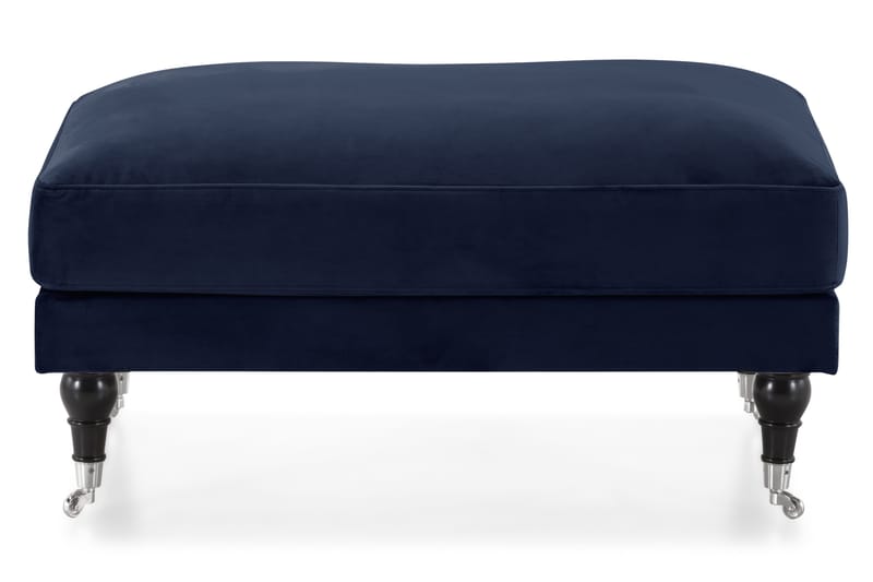Andrew Fotpall Sammet - Midnattsblå/Krom - Products - Möbler - Fåtölj & stolar - Pall & puff - Fotpallar