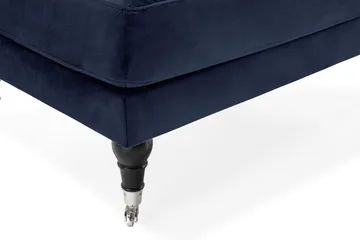 Andrew Fotpall Sammet - Midnattsblå/Krom - Products - Möbler - Fåtölj & stolar - Pall & puff - Fotpallar