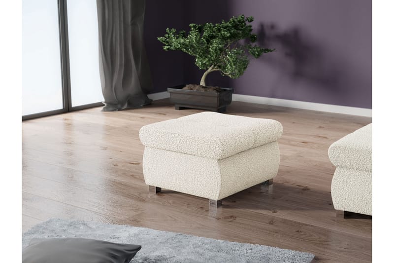 Cerys Fotpall 60 cm - Beige - Products - Möbler - Fåtölj & stolar - Pall & puff - Fotpallar