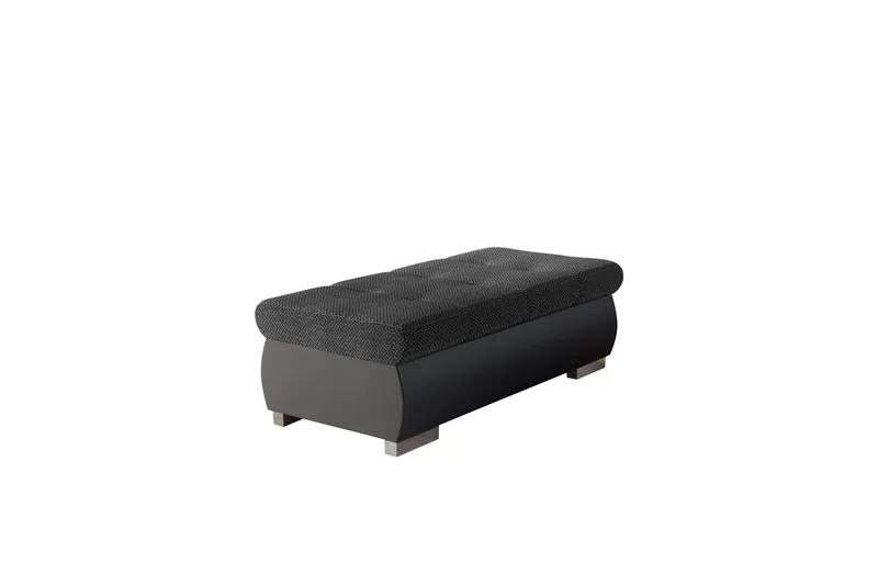 Cerys Fotpall 60 cm, Ljusgrå/Mörkgrå