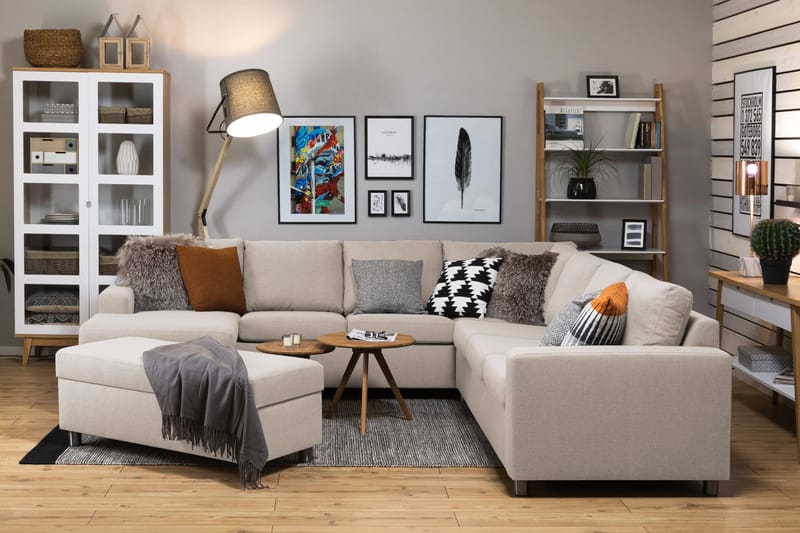 Crazy Fotpall med Förvaring 120x50 - Beige - Products - Möbler - Fåtölj & stolar - Pall & puff - Fotpallar