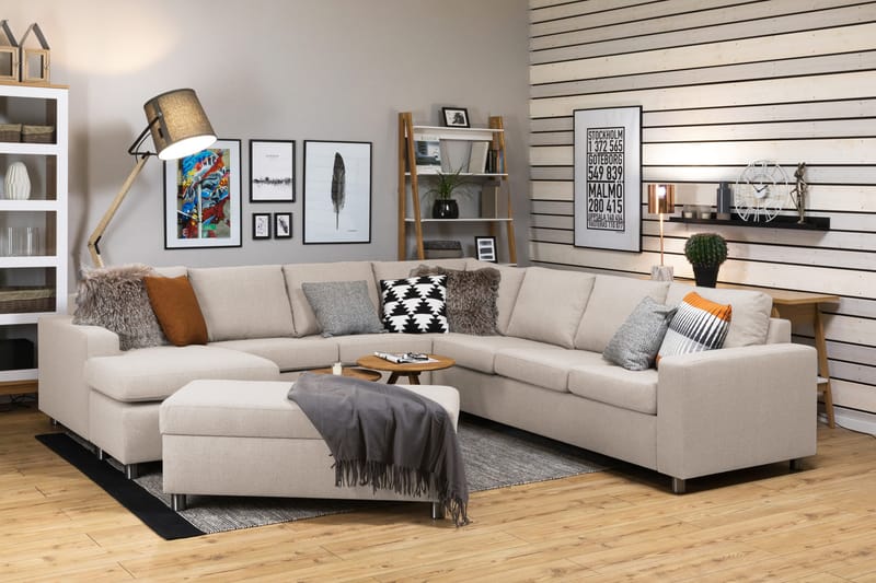 Crazy Fotpall med Förvaring 120x50 - Beige - Products - Möbler - Fåtölj & stolar - Pall & puff - Fotpallar