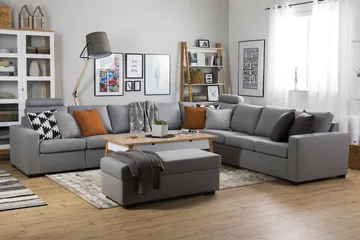 Crazy Fotpall med Förvaring 120x50 - Ljusgrå - Products - Möbler - Fåtölj & stolar - Pall & puff - Fotpallar