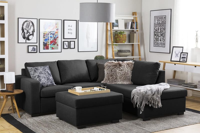 Crazy Fotpall med Förvaring 80x65 - Antracit - Products - Möbler - Fåtölj & stolar - Pall & puff - Fotpallar