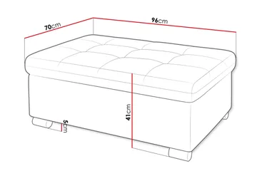 Dynir Fotpall 70 cm - Grå - Products - Möbler - Fåtölj & stolar - Pall & puff - Fotpallar