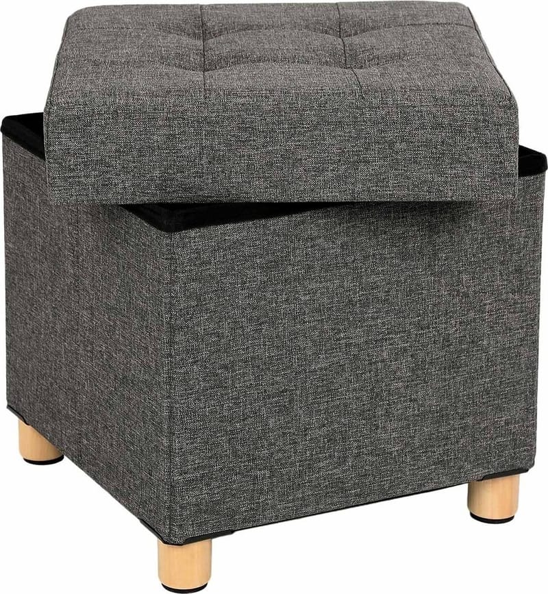 Fideli sittpuff med förvaring - Grå, Grå