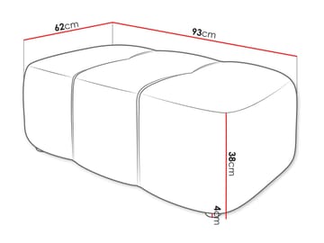 Flo Fotpall 93 cm - Grön - Products - Möbler - Fåtölj & stolar - Pall & puff - Fotpallar