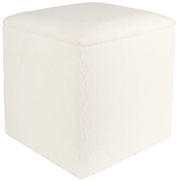 Fotpall med förvaring i teddy tyg - Vit - Products - Möbler - Fåtölj & stolar - Pall & puff - Fotpallar
