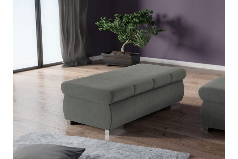 Gamal Fotpall 60 cm - Grå - Products - Möbler - Fåtölj & stolar - Pall & puff - Fotpallar