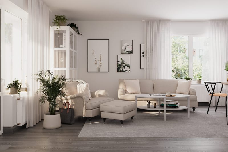 Howard Classic Fotpall - Beige - Products - Möbler - Fåtölj & stolar - Pall & puff - Fotpallar