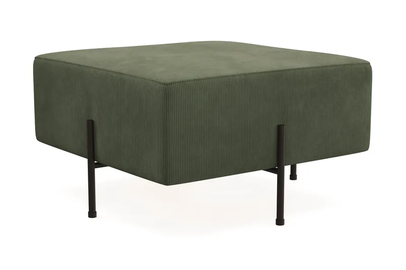 Menard Compact Sittpuff 70 cm Kvadratisk - Grön - Products - Möbler - Fåtölj & stolar - Pall & puff - Sittpuff