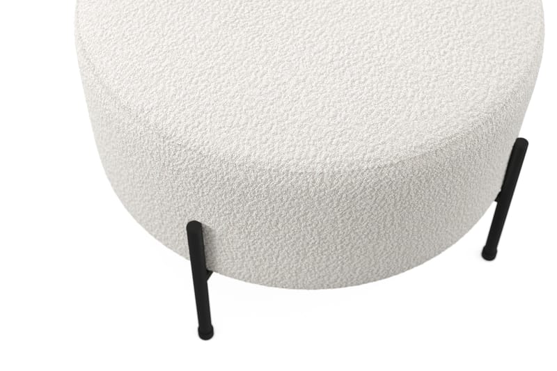 Menard Compact Sittpuff Rund 60 cm - Vit - Products - Möbler - Fåtölj & stolar - Pall & puff - Sittpuff