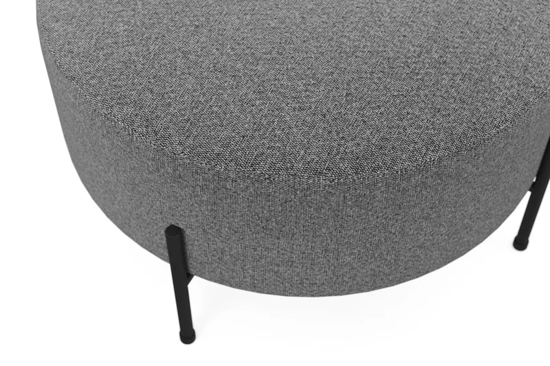 Menard Compact Sittpuff Rund 70 cm - Mörkgrå - Products - Möbler - Fåtölj & stolar - Pall & puff - Sittpuff