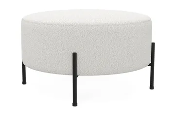 Menard Compact Sittpuff Rund 70 cm - Vit - Products - Möbler - Fåtölj & stolar - Pall & puff - Sittpuff