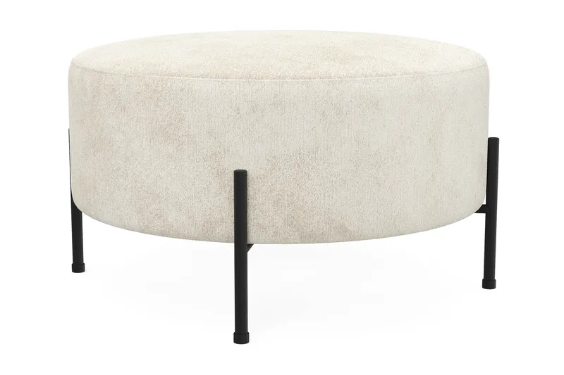 Menard Compact Sittpuff Rund 70 cm - Vit - Products - Möbler - Fåtölj & stolar - Pall & puff - Sittpuff