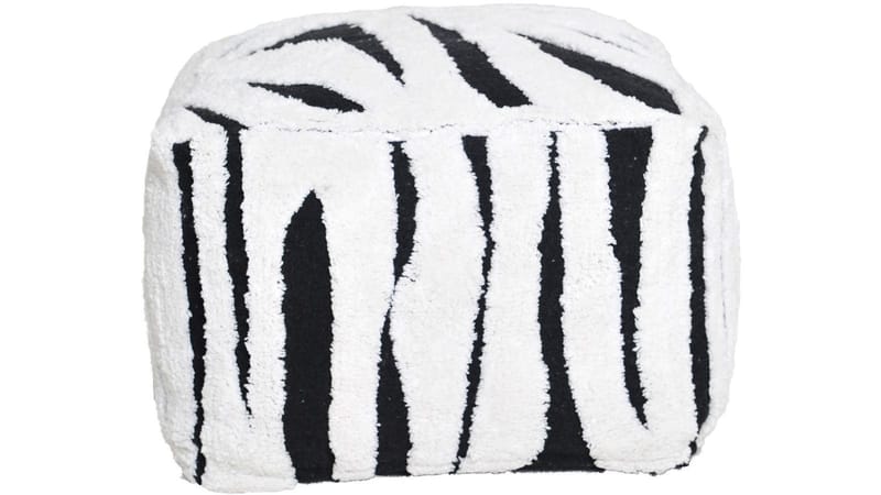 Mirello Puff 50 cm - Vit/Svart - Products - Möbler - Fåtölj & stolar - Pall & puff - Sittpuff