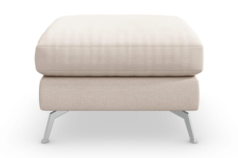 Ocean Lyx Fotpall - Beige/Krom - Products - Möbler - Fåtölj & stolar - Pall & puff - Fotpallar