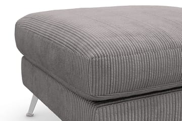 Ocean Lyx Fotpall - Mörkgrå/Krom - Products - Möbler - Fåtölj & stolar - Pall & puff - Fotpallar