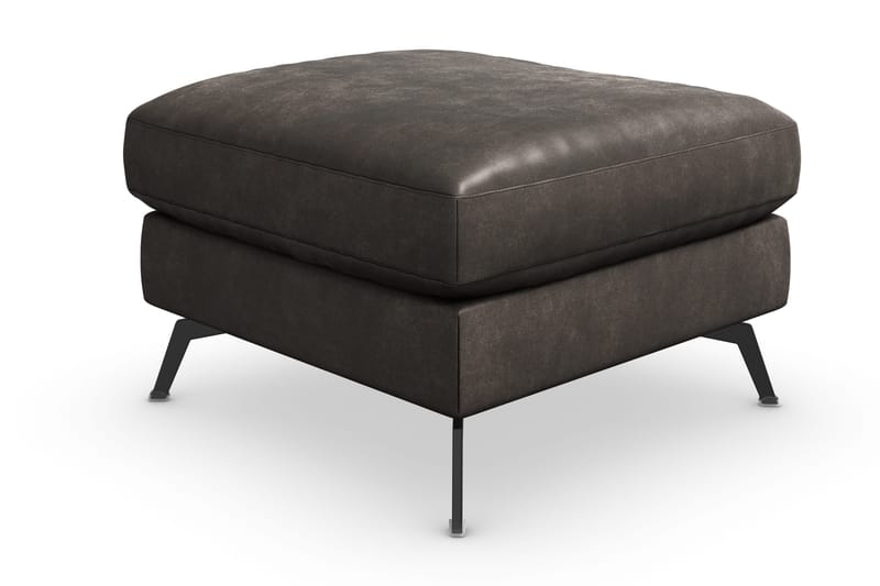 Ocean Lyx Fotpall - Svart/Läder - Products - Möbler - Fåtölj & stolar - Pall & puff - Fotpallar