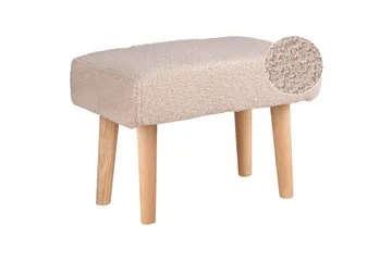 Pall Takoma Beige/ljust trä - Beige/ljust trä - Products - Möbler - Fåtölj & stolar - Pall & puff - Fotpallar