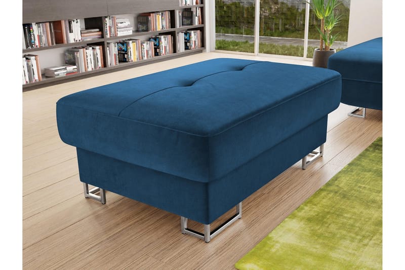 Reginia Fotpall 104 cm - Blå - Products - Möbler - Fåtölj & stolar - Pall & puff - Fotpallar