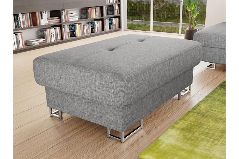 Reginia Fotpall 104 cm - Grå - Products - Möbler - Fåtölj & stolar - Pall & puff - Fotpallar