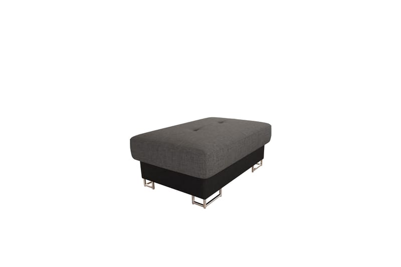 Reginia Fotpall 104 cm, Svart/Mörkgrå