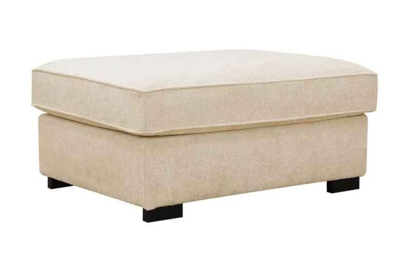 Rossita Fotpall i chenille - Beige - Products - Möbler - Fåtölj & stolar - Pall & puff - Fotpallar