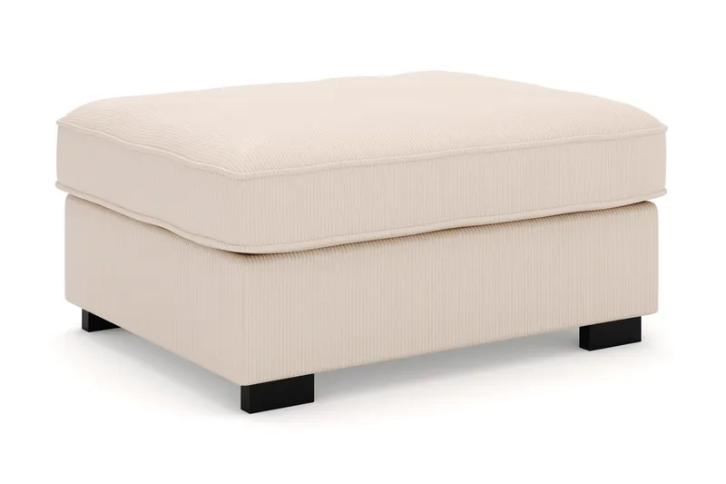 Rossita Fotpall i Manchester - Beige - Products - Möbler - Fåtölj & stolar - Pall & puff - Fotpallar