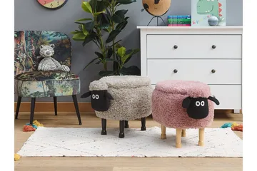 Sheep Sittpuff med Förvaring - Rosa - Products - Möbler - Fåtölj & stolar - Pall & puff - Sittpuff