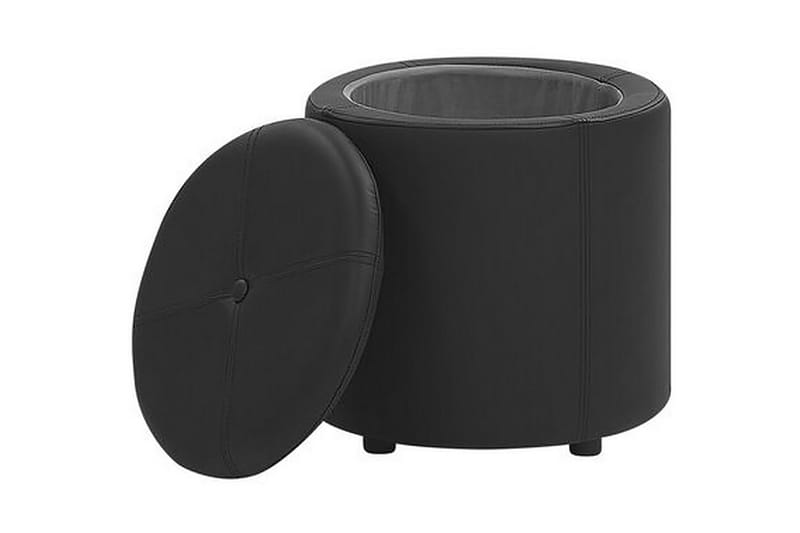 Syosset Fotpall med Förvaring - Svart - Products - Möbler - Fåtölj & stolar - Pall & puff - Fotpallar