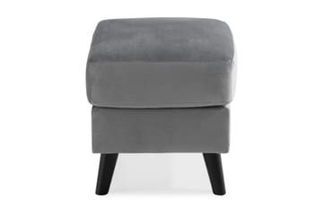 Trend Fotpall - Ljusgrå Sammet - Products - Möbler - Fåtölj & stolar - Pall & puff - Fotpallar