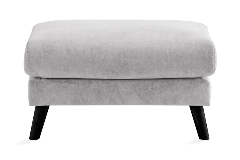 Trend Lyx Fotpall - Ljusgrå/Svart - Products - Möbler - Fåtölj & stolar - Pall & puff - Fotpallar