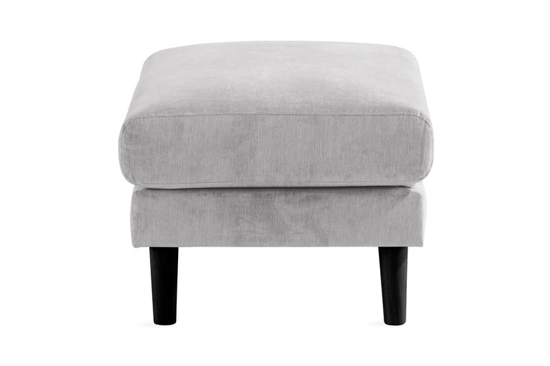 Trend Lyx Fotpall - Ljusgrå/Svart - Products - Möbler - Fåtölj & stolar - Pall & puff - Fotpallar