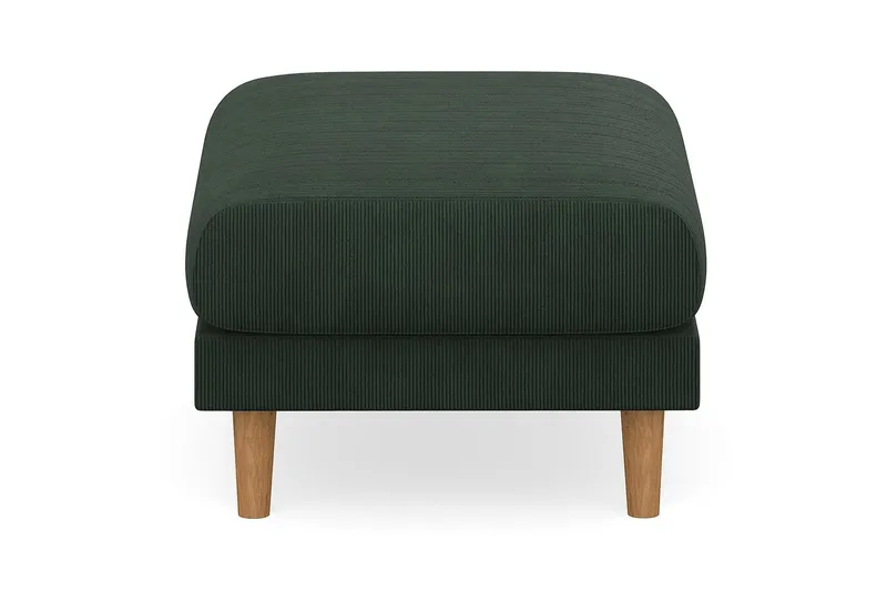 Trend Lyx Fotpall - Mörkgrön/Ek - Products - Möbler - Fåtölj & stolar - Pall & puff - Fotpallar