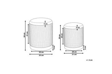 Trumelet Fotpall med Förvaring 2-pack - Vit - Products - M öbler - Fåtölj & stolar - Pall & puff - Fotpallar