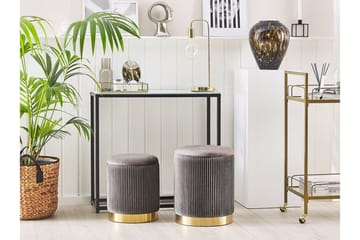 Trumelet Fotpall med Förvaring 2-pack - Grå - Products - Möbler - Fåtölj & stolar - Pall & puff - Fotpallar