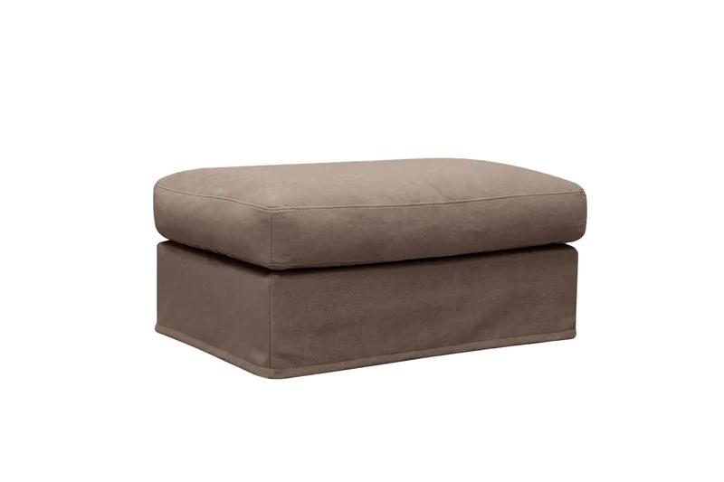 Valencia Fotpall med avtagbar och tvättbar klädsel - Mörkbrun - Products - Möbler - Fåtölj & stolar - Pall & puff - Fotpallar
