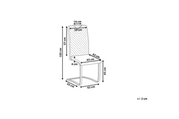 Picknes Matstol 2-pack - Konstläder/Ljusgrå - Products - Möbler - Fåtölj & stolar - Matstol & köksstol