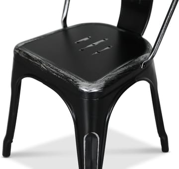 Plåtstol Industry Ingo i plåt - Borstad Svart / Silver - Borstad svart / silver - Products - Möbler - Fåtölj & stolar - Matstol & köksstol