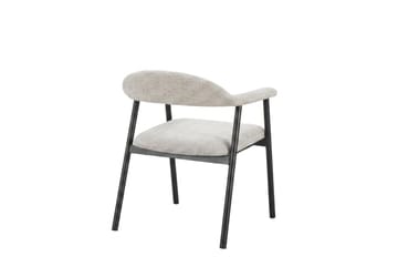 Ronja Matstol i metall med tygsits - Beige/Svart - Products - Möbler - Fåtölj & stolar - Matstol & köksstol