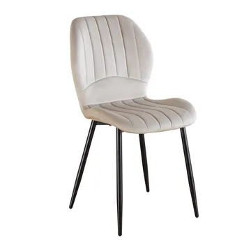 Santos matstol - Beige velvet - Beige - Products - Möbler - Fåtölj & stolar - Matstol & köksstol