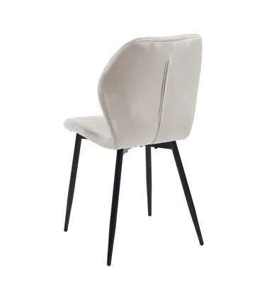 Santos matstol - Beige velvet - Beige - Products - Möbler - Fåtölj & stolar - Matstol & köksstol