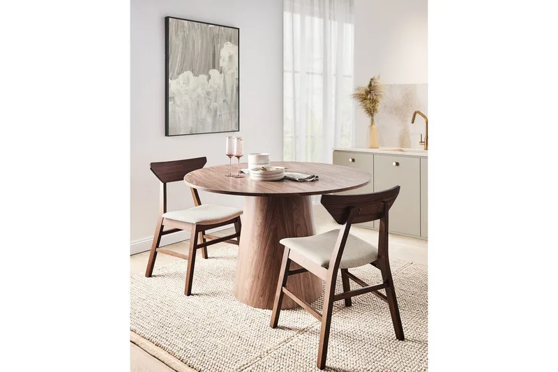 Set med 2 matstolar Hopkins - Brun, Beige - Products - Möbler - Fåtölj & stolar - Matstol & köksstol