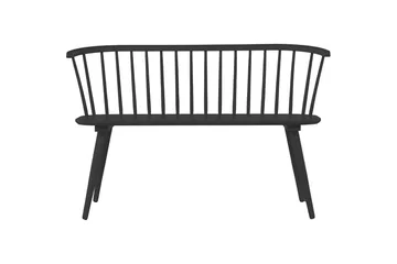 Soffbänk Bobby 120 cm i Trä - Svart - Products - Möbler - Fåtölj & stolar - Sittbänk - Bänk med ryggstöd