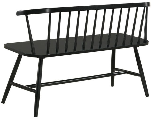 Pinnsoffa svart - Fårö - Svart - Products - Möbler - Fåtölj & stolar - Sittbänk - Bänk med ryggstöd