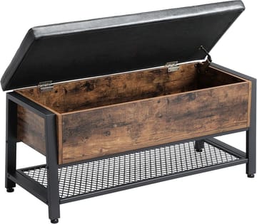 Tomas hallbänk 100 cm - Brun/svart - Brun/svart - Products - Möbler - Fåtölj & stolar - Sittbänk