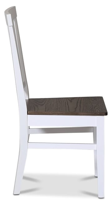 Skagen stol med ribbor - Vit / Brunoljad ek - vit/brunoljad ek - Products - Möbler - Fåtölj & stolar - Matstol & köksstol